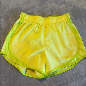Nike Women's Bright Yellow Athletic Shorts